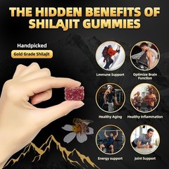 Newrish Shilajit Gummies l Manuka Honey | 30 Count (Pack of 1),