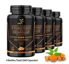 TURMERIC 95% CURCUMIN 10,000mg EXTRACT TUMERIC BLACK PEPPER ANTIOXIDANT 360 CAPS