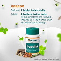 🔥Himalaya Septilin Tablets 60 Count Herbal Formula 1 to 10 Packs Vegan Safe🔥