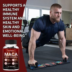 Maca Capsules 6000mg-120Caps Extra Strength Testosteron Boosting Formula for Men