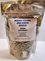 Moringa Seed Powder Capsules – Non GMO – Made Fresh on Demand!