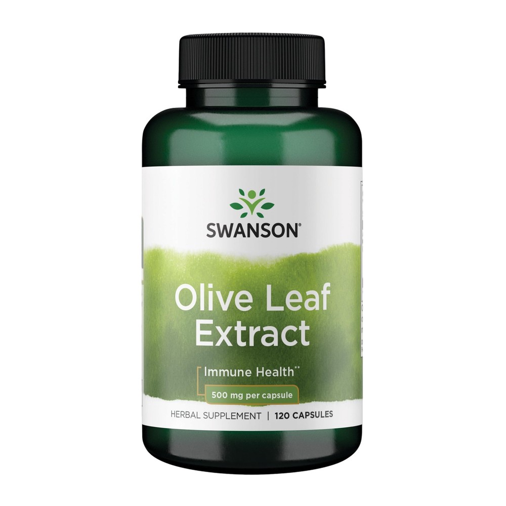 Swanson Olive Leaf Extract Capsules with 20% Oleuropein 120 Count (Pack of 1)