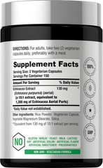 Echinacea Capsules 1300mg | 300 Count | Vegan, Non-GMO | by Horbaach