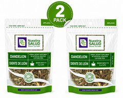 2 Pack Diente de Leon/ Dandelion 100% Natural Tea- Nuestra Salud 60g. Total