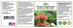 Ultra Gano-Supreme Organic Ganoderma Red Reishi Spore Powder 450mg VegiCaps