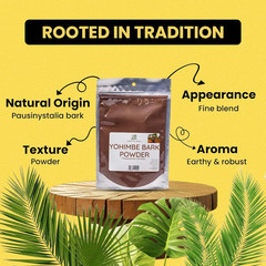 Yohimbe Bark Powder – 4 Oz, Wildcrafted Dried Yohimbe Powder Sourced from Africa