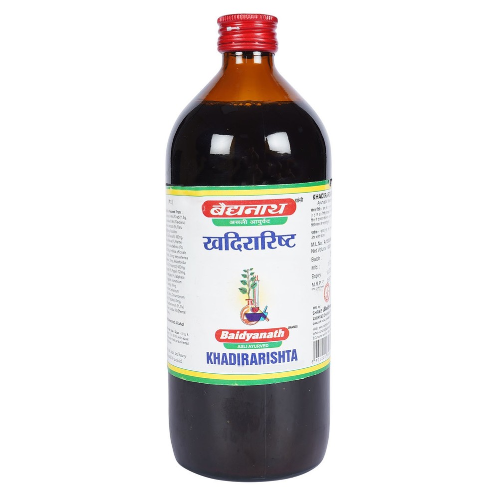 Baidyanath Khadirarishta (450ml) Premium Ayurvedic Herbal