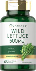 Wild Lettuce Extract 500mg | 200 Capsules | Non-GMO, Gluten Free | by Carlyle