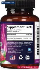 Vitamin B12 Complex (Methylcobalamin) 1000 mcg – 3X Strength B 12 Vitamins Suppl