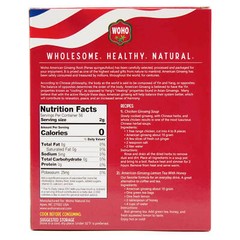 WOHO Cultivated American Ginseng 1324 Half Short Medium 4 oz Box