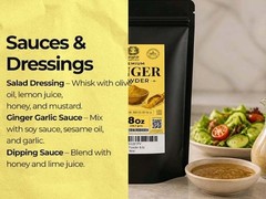 8 Oz Ginger Root Powder, Ground Pure Natural Zingiber Jengibre, Non-GMO