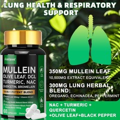 18-in-1 lung complex Mullein Extract Supplement for Lungs Detox and Cleanse 60ct