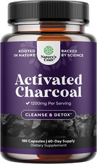 Activated Charcoal Pills Detox & Cleanse – Purifying Coconut Capsules with 12…
