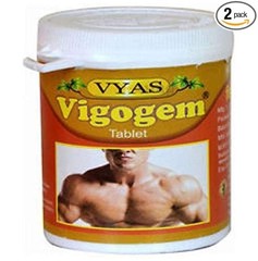 Vyas Vigo-gem, 100Tabs, Pack of 2 (200 Tablets) Herbal Ayurvedic Sexual Wellness