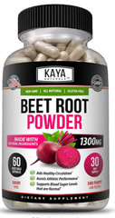 Organic Beet Root Powder 1300mg Capsules Nitric Oxide Booster Superfood Beetroot