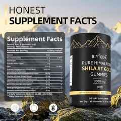 Shilajit GOLD Gummies, Organic, Extremely Potent 3000 mg, Fulvic Acid