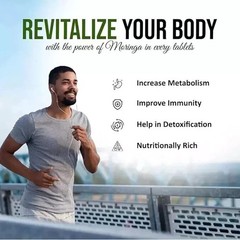 Pura Vida Organic Moringa Oleifera Supplement – 120 Tablets/500mg