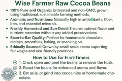 Raw Cacao / Cocoa Beans Whole Chocolate Nigeria Cocoa Bean 4 oz to 5 Lb Bulk