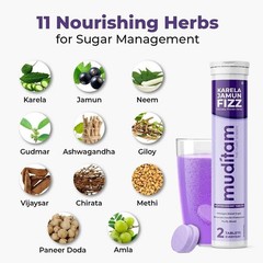 Muditam Ayurveda Jamun Fizz | Free Shipping | 60 Effervescent Tablet