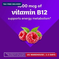 Vitafusion Vitamin B12 Gummies | 1000 mcg | 140 Adult Gummy Vitamins | For Women