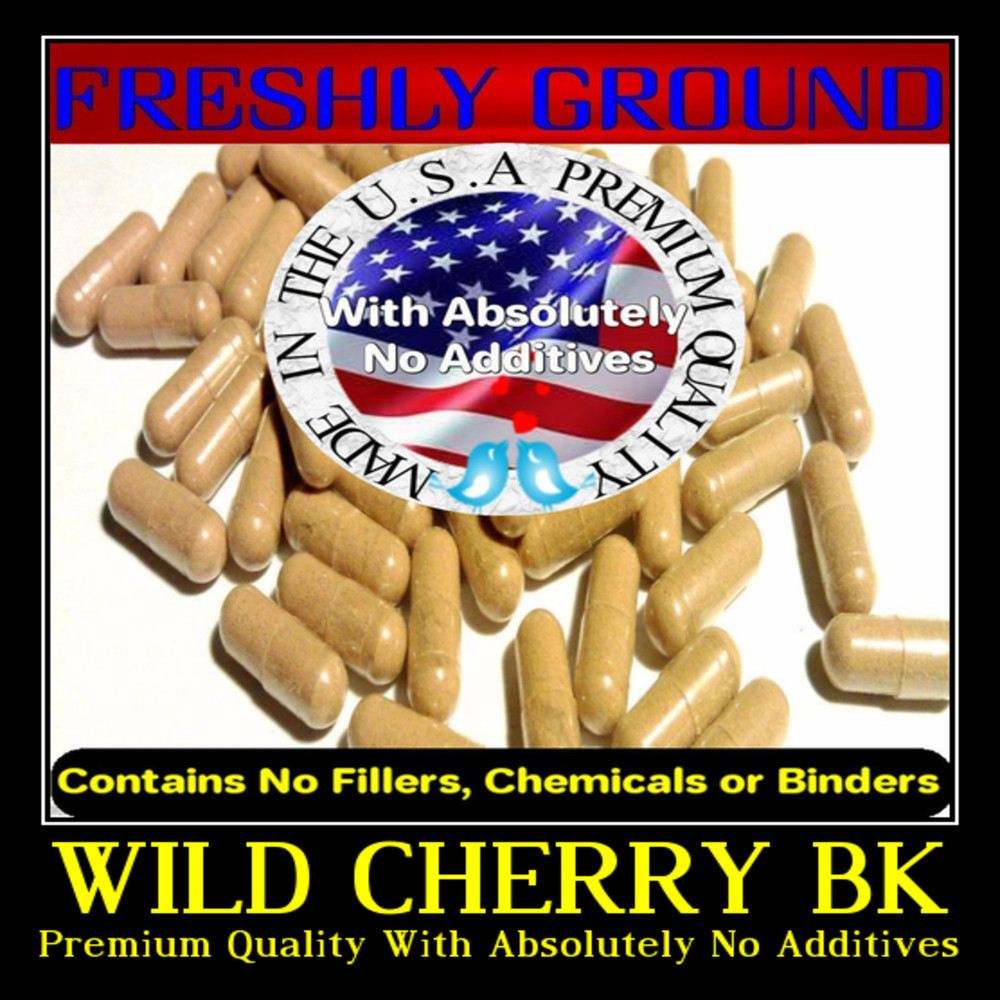 WILD CHERRY BARK With Absolutely No Additives High Potency 100 Veg Capsules