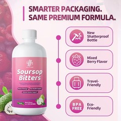 Soursop Living Bitters (Herboganic) 100% Natural 16 oz