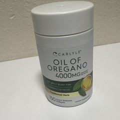 Carlyle Oil of Oregano 4000mg Softgels 150 Ct Non-GMO Gluten-Free Exp 12/2028