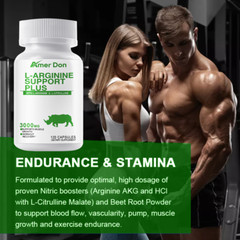 360 Caps Maca Root & L-Arginine & Korean Red Panax Ginseng 3in1 Male Enhancing