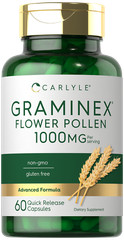 Graminex Flower Pollen Extract | 1000 mg | 60 Capsules | Non-GMO | by Carlyle