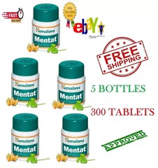 5 Tubs of Himalaya Mentat 300 Tabs For Mental Health Memory & Stress