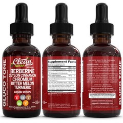 Clean Nutra Berberine with Ceylon Cinnamon Supplement 2 Fl Oz (Pack of 1)