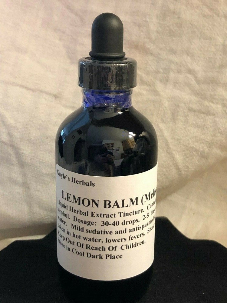 Organic Non-GMO Lemon Balm (Melissa officinalis) Tincture 4 floz Safety Sealed