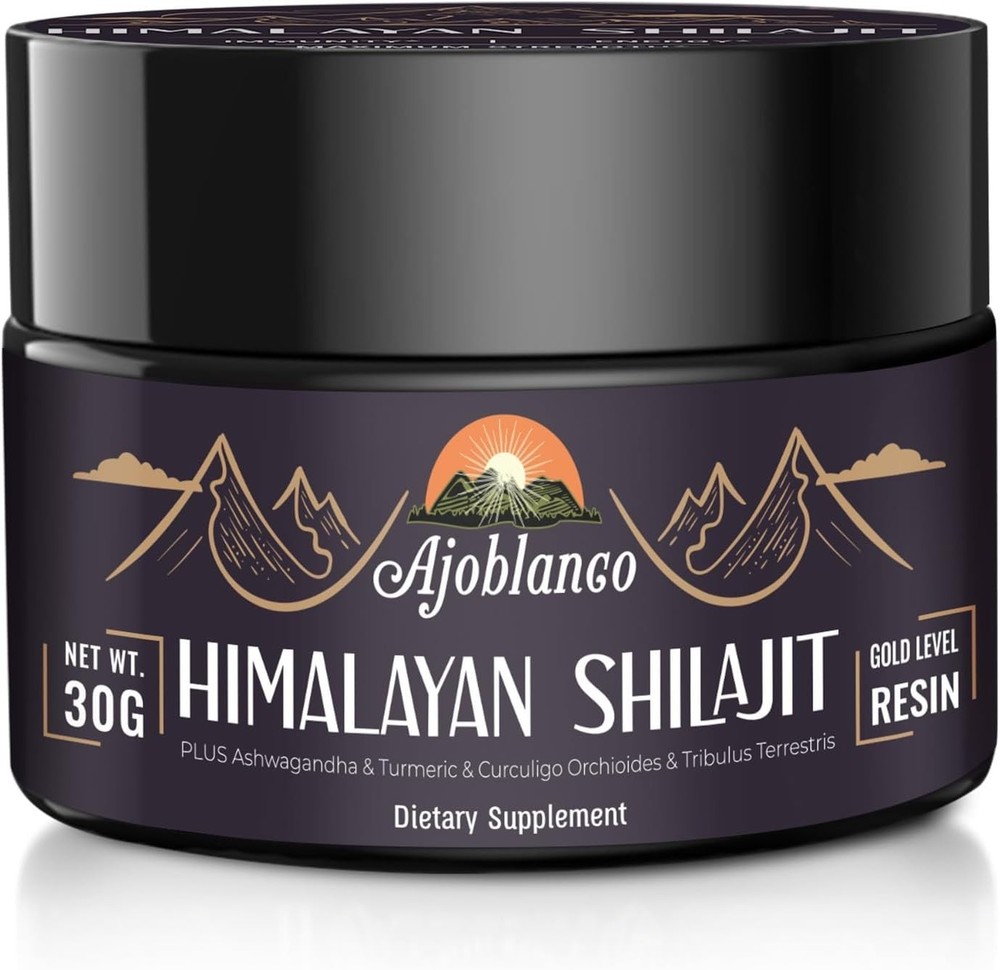 Ajoblanco 600mg Shilajit Pure Himalayan Organic Shilajit Resin – 30 Grams