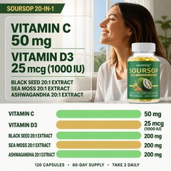 Herbal Complex Sea Moss Black Seed & Turmeric for General Wellness Support