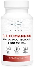 Type Zero Clean Glucomannan Konjac Root Extract (90 Capsules, 30 Servings)