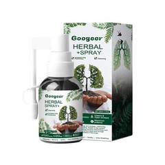 30ml Googeer Herbal Lung Cleanse Spray Oral Relieve Sore Throat Dry Cough Smooth