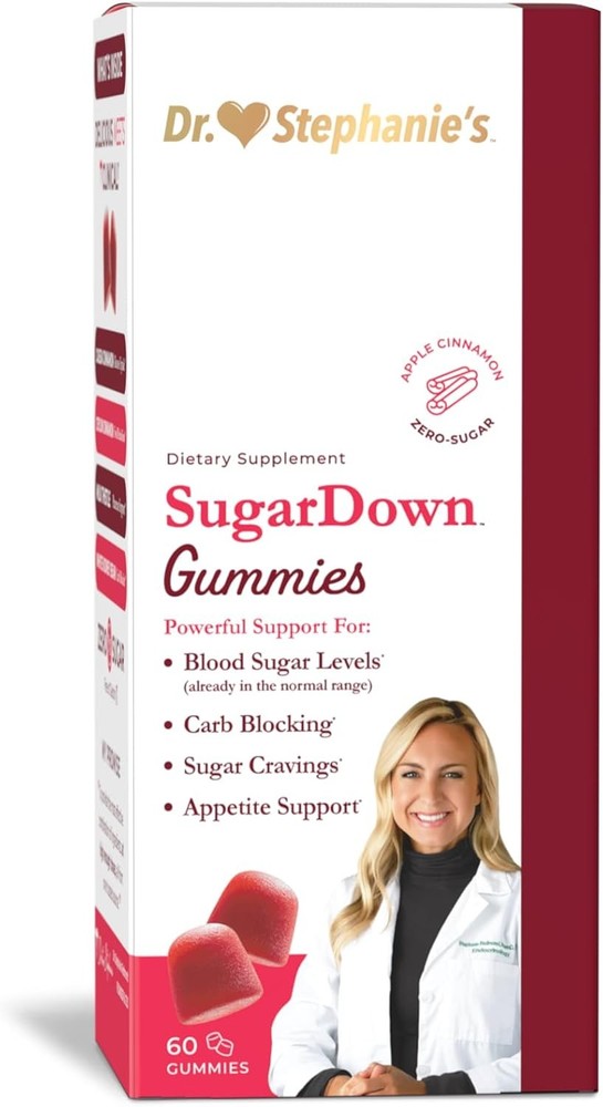 Dr. Stephanie’s SugarDown Gummies – Ceylon & Cassia 60 Count (Pack of 1)