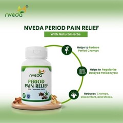 Nveda Natural Menstrual/Period Pain Relief, Cramps & Pain, Relieves Stress 60pcs