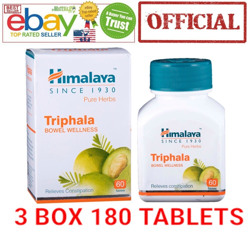 Triphala Himalaya USA OFFICIAL 3 Box 180 Tablets Detoxification Bowels Exp6/2025