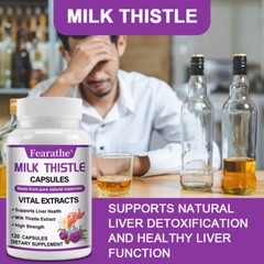 MILK THISTLE CAPSULES-Supports Liver Health Milk Thistle Extract,Detox