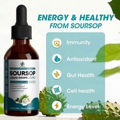 ORGANIC Graviola Soursop Leaf Extract liquid Drops Supports Immune Boost 60ml