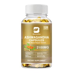 Organic Ashwagandha Capsules 2100mg Immune & Thyroid Support Stress Relief