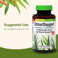 Herbs Etc. ChlorOxygen Chlorophyll Concentrate, 120 Softgels, 2 Pack