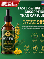Mullein Drops for Lungs – Mullein Leaf Extract with Chlorophyll for Lung and Res