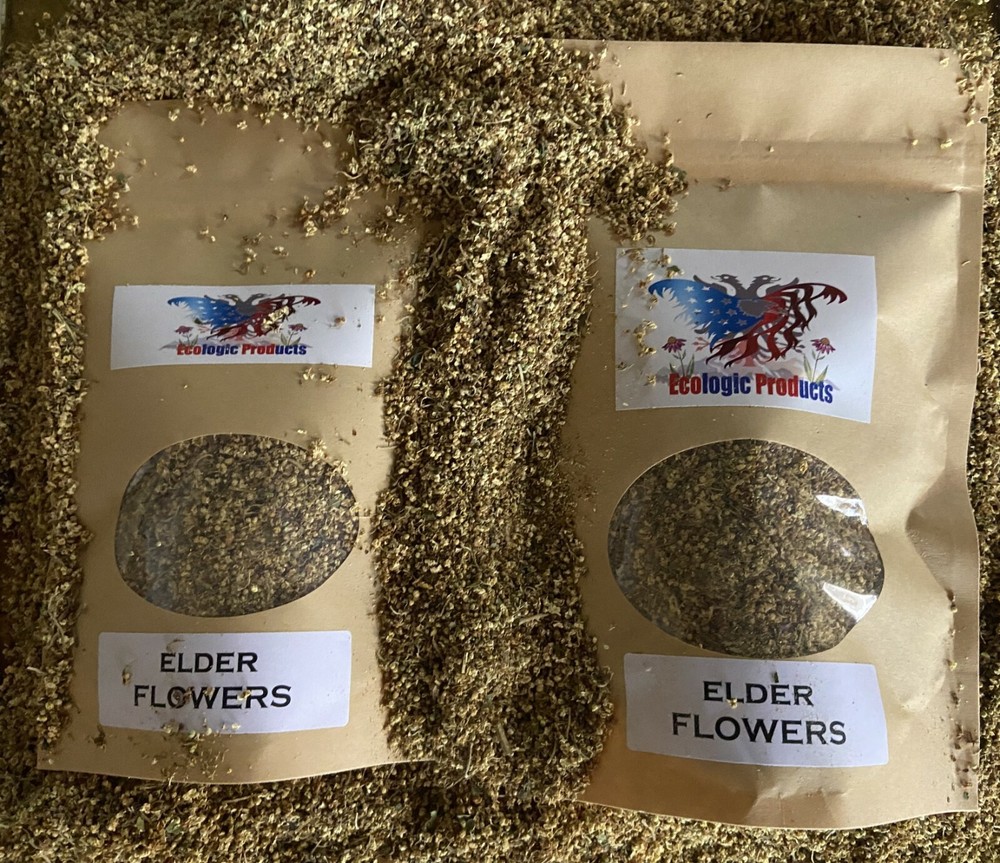 Elder Flower 1 – 32 oz. Dried, Free Shipp. Natural Wild Harvested Europe Flowers
