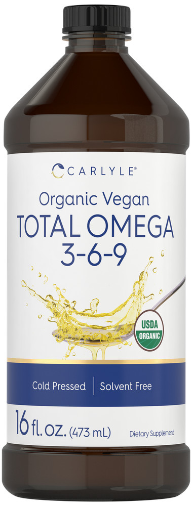 Omega 3 6 9 Liquid | 16 fl oz | Organic, Cold Pressed | Vegan | by Carlyle