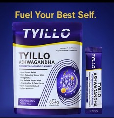 TYILLO Ashwagandha Raspberry Lemonade – Stress Relief 20 Pack – Exp 10/2027