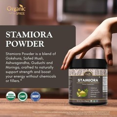 Organic Stamiora Powder 5.3oz – Energy Strength Stamina Ayurvedic Herbal Blend