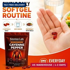 Cayenne Pepper Supplements 240 Count Softgels Cardiovascular Heart Health