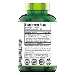 Boswellia Serrata Extract Capsules 1200 MG for Joint Support 120 Caps